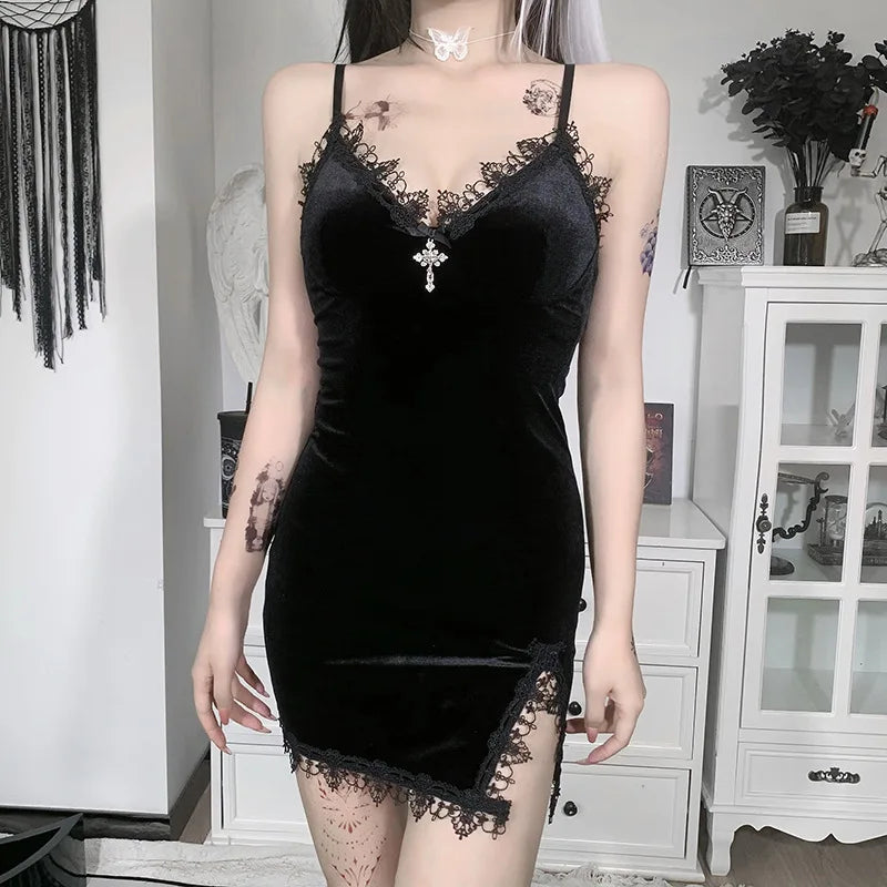 Dark Gothic Mini Dress